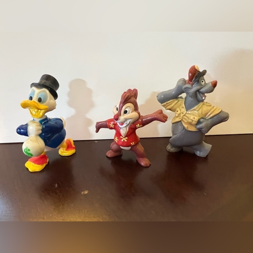 DISNEY FIGURES - BALOO- DONALD DUCK - CHIP N DALE RANGER. SET OF 3. 2-1/4”
